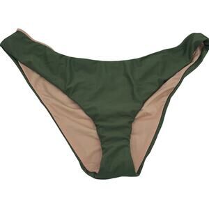 New J. Crew Green Curved Waist Cheeky Bikini Swim Bathing Suit Bottom Size XXL